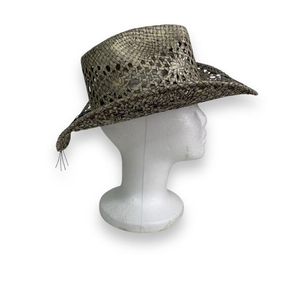 Bullhide Hats Run a Muck Collection GONE CRAZY Gray Toyo Straw Cowboy Hat - Picture 6 of 10